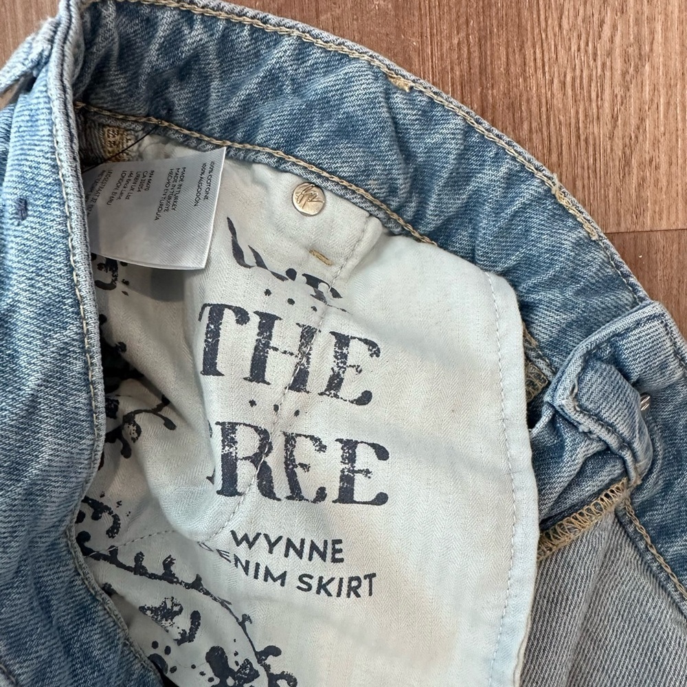 Free People Women’s Wynne Denim Skirt Light Indigo Blue Size 32 US 12/14 - Picture 7 of 11